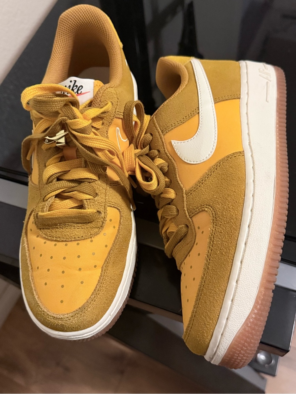 Nike Air Yellow Suede Low-Top Sneakers - Picture 2 of 8